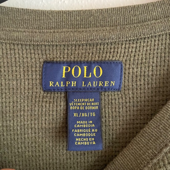 Polo Ralph Lauren Waffle Knit Polo Bear Embroidered Long Sleeve - Picture 9 of 9